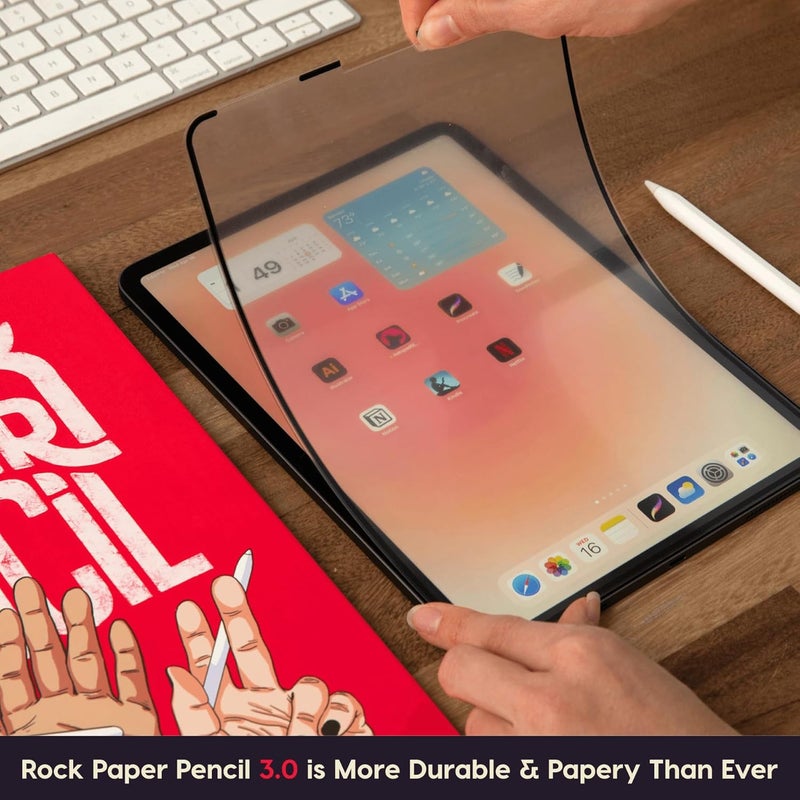 Astropad Rock Paper Pencil v3.0 – Paper Screen Protector for iPad Pro 12.9 inch (Gen 3-6) + Apple Pencil Tips Replacement 2 Pack – Compatible with Apple Pencil 1st/2nd Gens and Pencil Pro - Image 3
